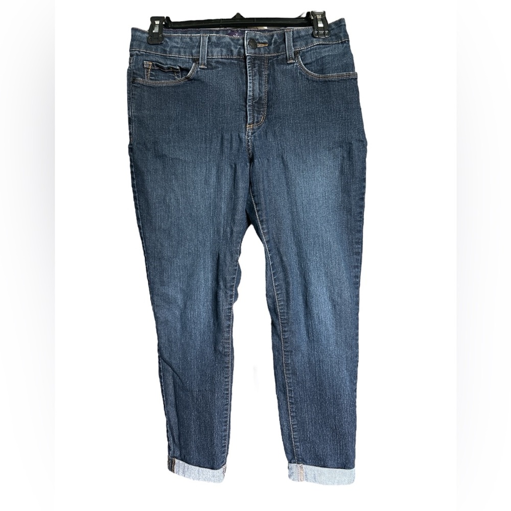 NYDJ Blue Skinny Jeans with Medium Wash